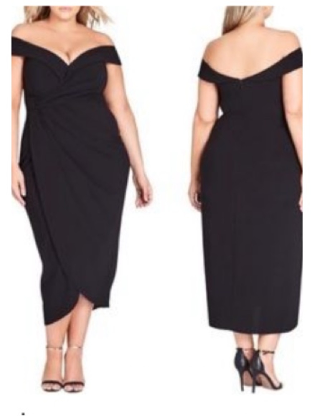 Elegant City Chic Black Women's Dress.
